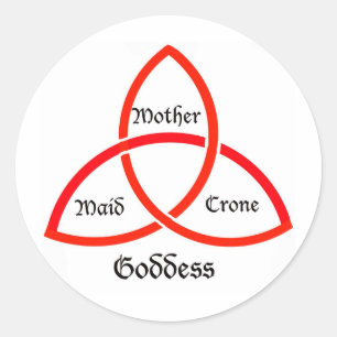 triquetra 1 classic round sticker