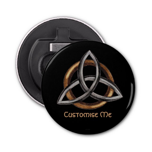 Triquetra (Brown/Silver) Bottle Opener (Front)