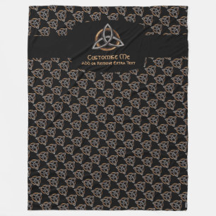 Triquetra (Brown/Silver) Fleece Blanket