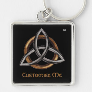 Triquetra (Brown/Silver) Key Ring