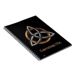 Triquetra (Brown/Silver) Spiral Notebook