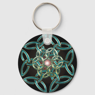 Triquetra Circle Knot Keychain