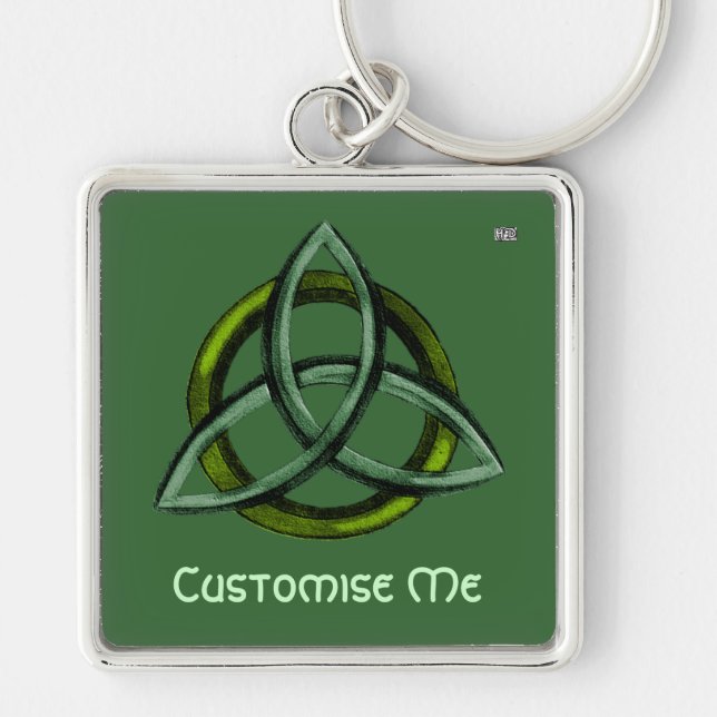 Triquetra (Green) Key Ring (Front)