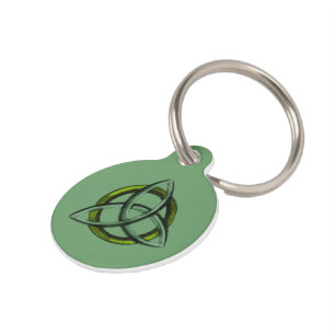 Triquetra (Green) Pet Tag