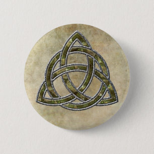 Triquetra Natural 6 Cm Round Badge