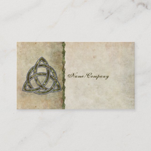 Triquetra Natural Business Card (Front)