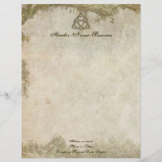 Triquetra Natural Customised Letterhead (Front)