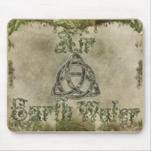 Triquetra Natural, Earth air Water Mouse Pad