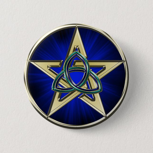 Triquetra Pentagram Button (Front)