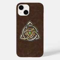 Triquetra Pentagram on Brown
