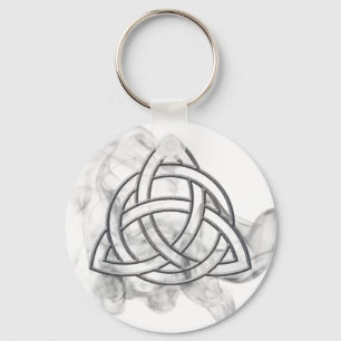 Triquetra Silver Bevel Key Ring
