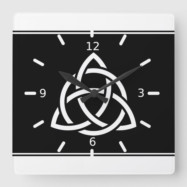 Triquetra Square Wall Clock (Front)