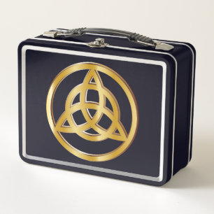 Triquetra symbol metal lunch box