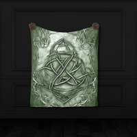 Triquetra Trinity Knot Sage Green Faux Metallic