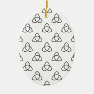 Triquetra Vesica Symbol Ceramic Tree Decoration