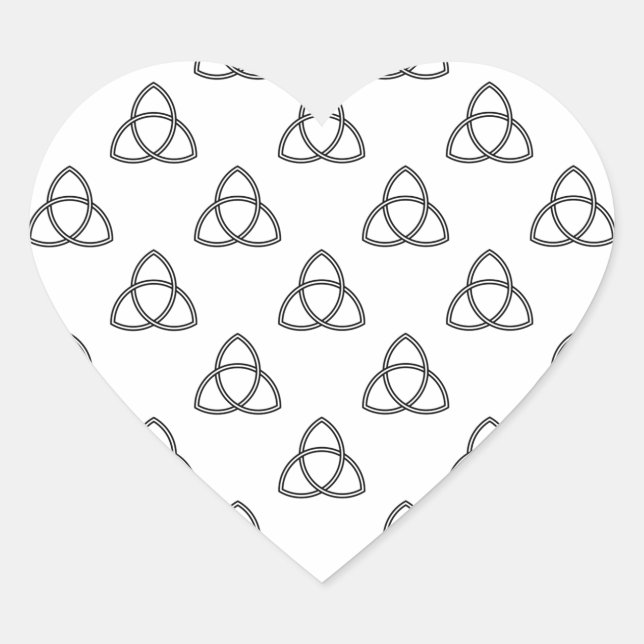 Triquetra Vesica Symbol Heart Sticker (Front)