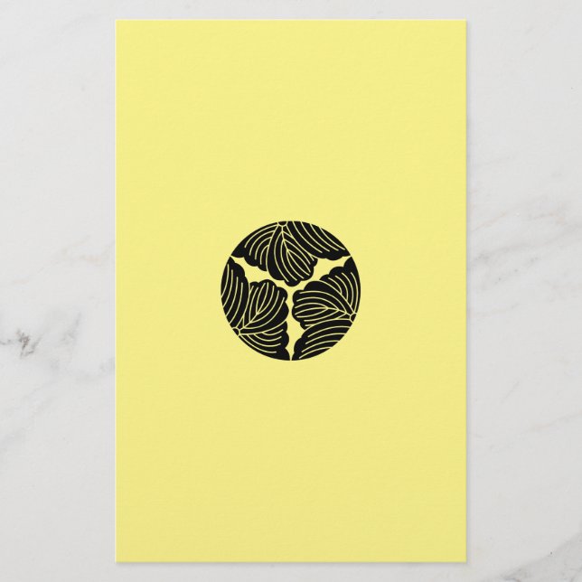 Trisected ivy leaves stationery (Front)