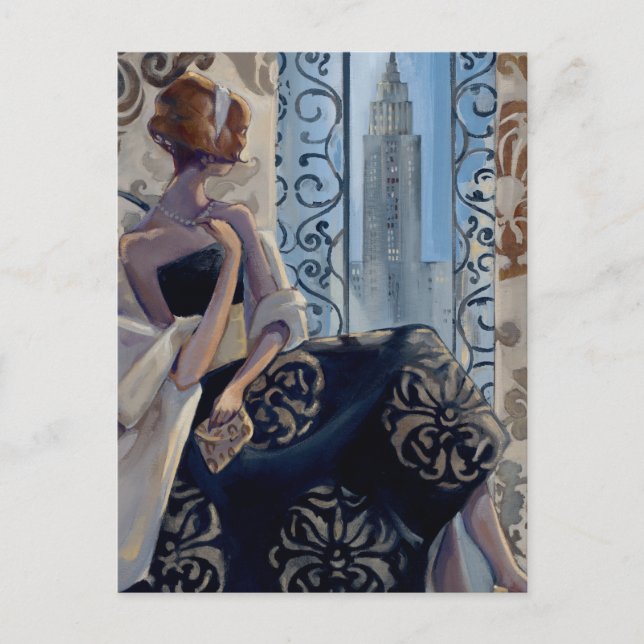 Trish Biddle New York Black Dress Postcard (Front)