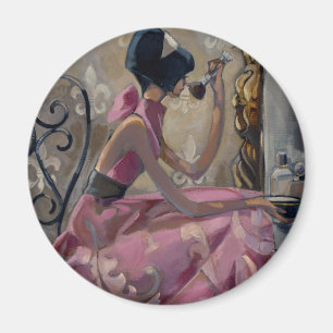 Trish Biddle Powder Pink Vanity Magnet
