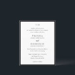 Trisha Black and White Budget Wedding Invitation<br><div class="desc">Modern wedding invitations featuring a clean design with serif and script fonts.</div>