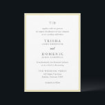 Trisha Butter Yellow Modern Wedding Invitation<br><div class="desc">Modern wedding invitations featuring a clean design with serif and script fonts.</div>