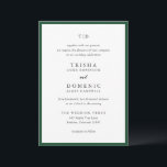 Trisha Emerald Green Modern Wedding Invitation<br><div class="desc">Modern wedding invitations featuring a clean design with serif and script fonts.</div>