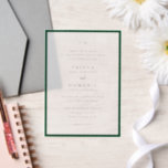 Trisha Emerald Green Modern Wedding Vellum Invitations<br><div class="desc">Modern wedding invitations featuring a clean design with serif and script fonts.</div>