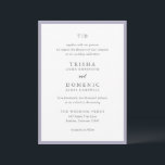 Trisha Lilac Modern Wedding Invitation<br><div class="desc">Modern wedding invitations featuring a clean design with serif and script fonts.</div>