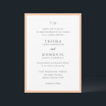 Trisha Peach Modern Wedding Invitation<br><div class="desc">Modern wedding invitations featuring a clean design with serif and script fonts.</div>