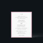Trisha Pink Budget Wedding Invitation<br><div class="desc">Modern wedding invitations featuring a clean design with serif and script fonts.</div>