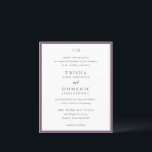 Trisha Purple Budget Wedding Invitation<br><div class="desc">Modern wedding invitations featuring a clean design with serif and script fonts.</div>