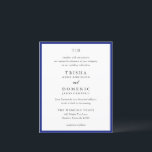 Trisha Royal Blue Budget Wedding Invitation<br><div class="desc">Modern wedding invitations featuring a clean design with serif and script fonts.</div>
