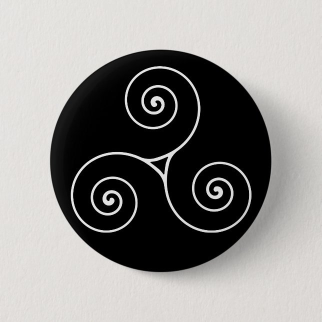 Triskele 6 Cm Round Badge (Front)