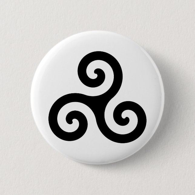 Triskele 6 Cm Round Badge (Front)