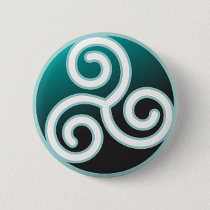 Triskele Celtic Spiral 6 Cm Round Badge