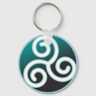 Triskele Celtic Spiral Key Ring
