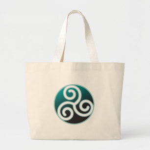 Triskele Celtic Spiral Large Tote Bag