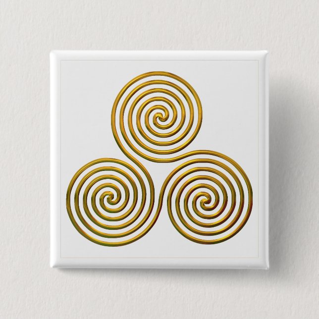 Triskele-gold 15 Cm Square Badge (Front)