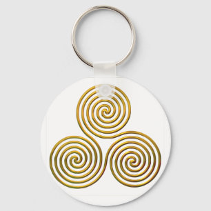 Triskele-gold Key Ring