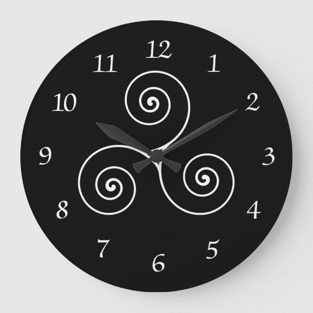 Triskele Symbol Large Clock (Front)