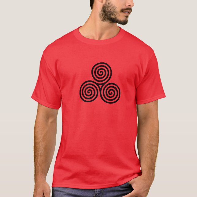 Triskele symbol,pagan,for,celtic,earth,sea,sky T-Shirt (Front)
