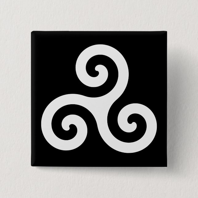 Triskelion 15 Cm Square Badge (Front)