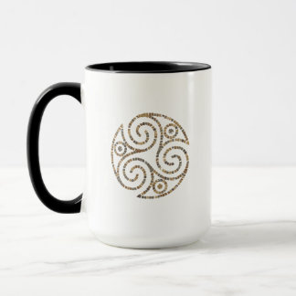 Triskelion Celtic – Triple spiral symbol – Mosaic  Mug