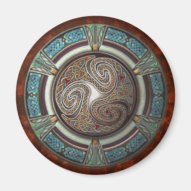 Triskelion Round Magnet (Front)