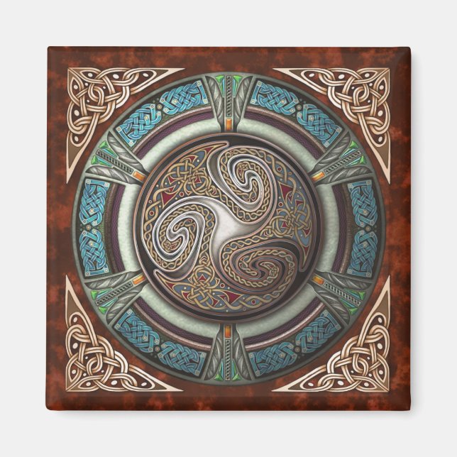 Triskelion Square Magnet (Front)