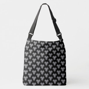 TRISKELION TRIPLE CELTIC SPIRAL CROSSBODY BAG