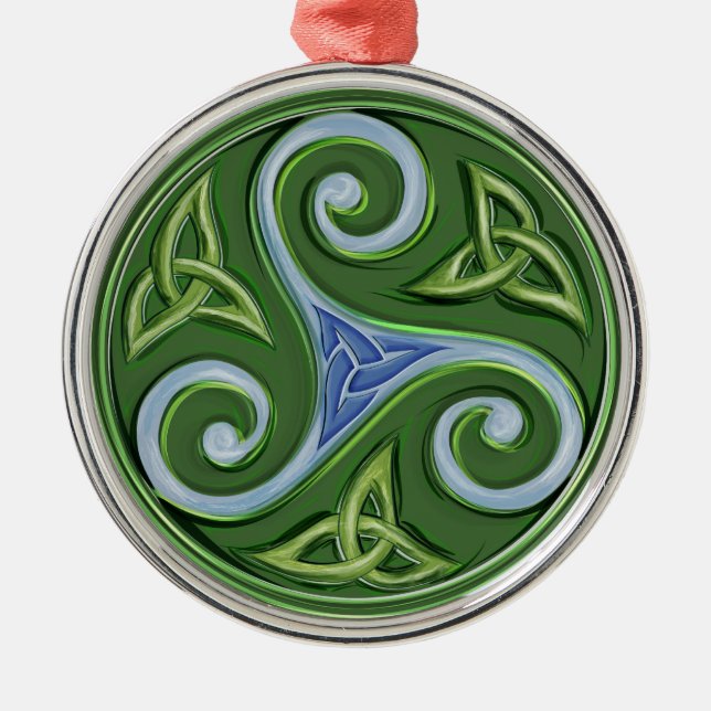 Triskelle Metal Tree Decoration (Front)