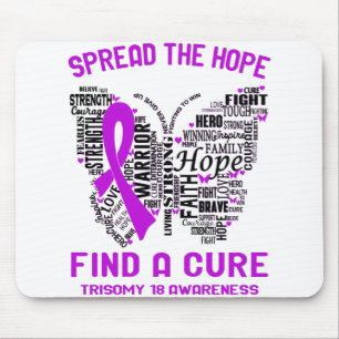 Trisomy 18 Awareness Month Ribbon Gifts Mouse Pad