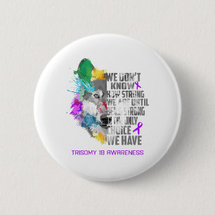 Trisomy 18 Awareness Ribbon Support Gifts 6 Cm Round Badge