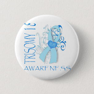 TRISOMY 18, TRISOMY 18 AWARENESS 6 CM ROUND BADGE